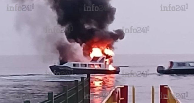 Port-Gentil : Un bateau prend feu au large, pas de victimes mais des inquiétudes mécaniques